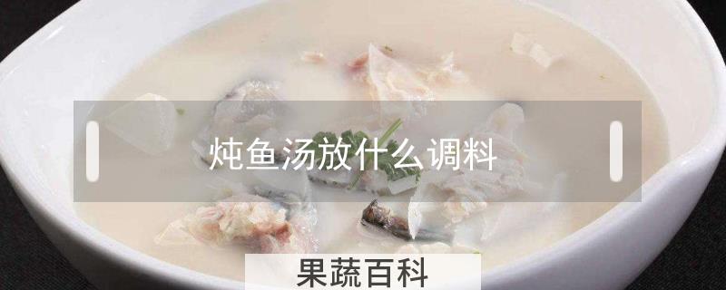 炖鱼汤放什么调料