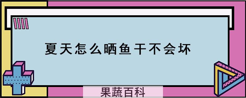 夏天怎么晒鱼干不会坏