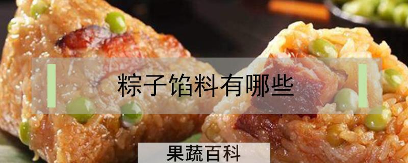 粽子馅料有哪些