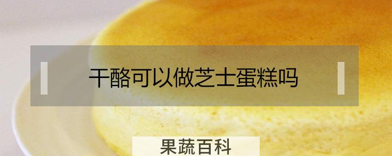 干酪可以做芝士蛋糕吗