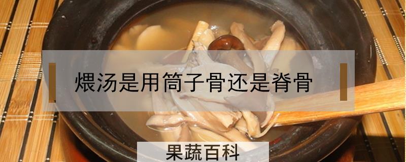 煨汤是用筒子骨还是脊骨