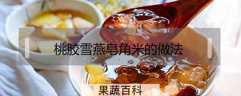 桃胶雪燕皂角米的做法