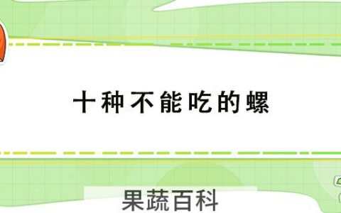 十种不能吃的螺