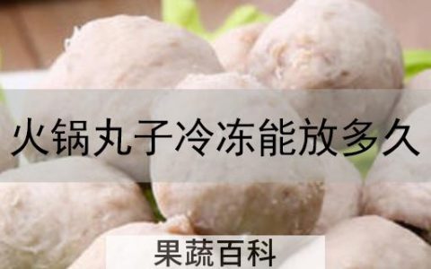 火锅丸子冷冻能放多久