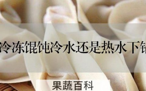 冷冻馄饨冷水还是热水下锅