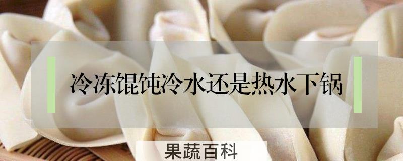 冷冻馄饨冷水还是热水下锅