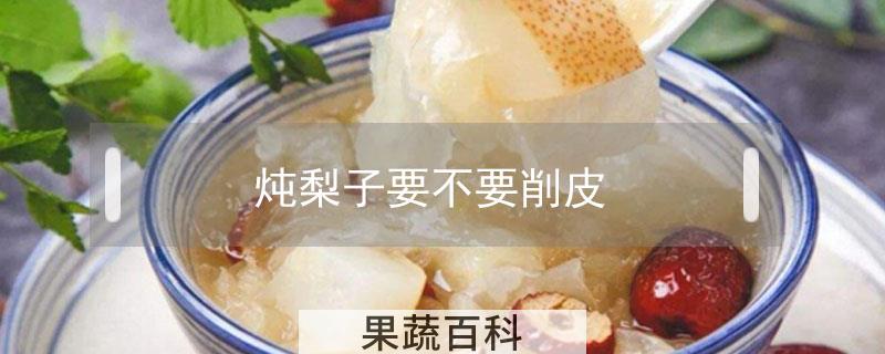 炖梨子要不要削皮