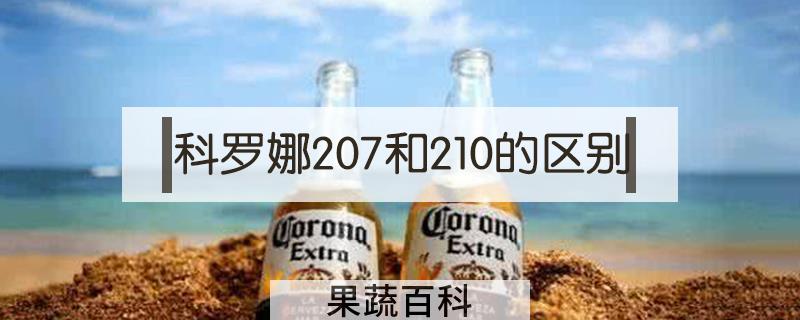 科罗娜207和210的区别