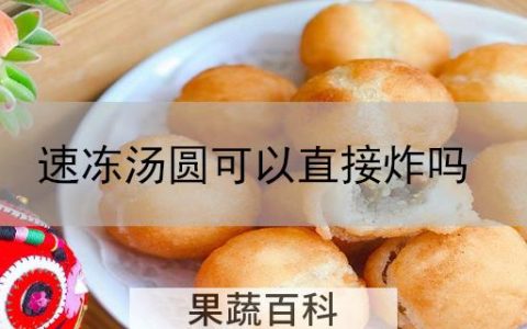 速冻汤圆可以直接炸吗