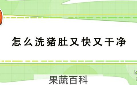 怎么洗猪肚又快又干净