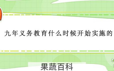 九年义务教育什么时候开始实施的