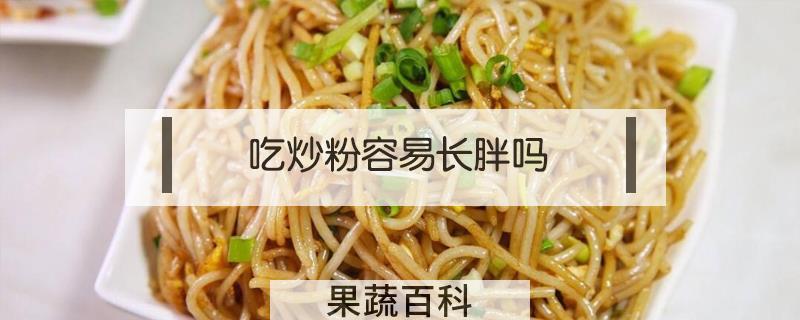 吃炒粉容易长胖吗