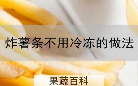 炸薯条不用冷冻的做法