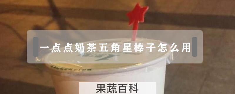 一点点奶茶五角星棒子怎么用