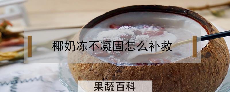 椰奶冻不凝固怎么补救