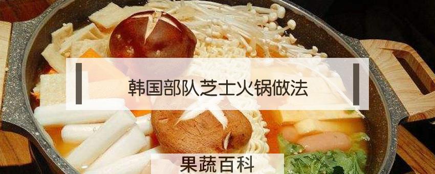 韩国部队芝士火锅做法