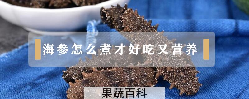 海参怎么煮才好吃又营养