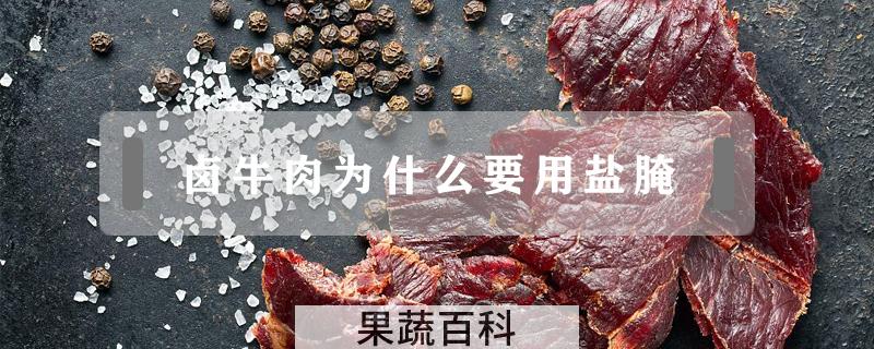 卤牛肉为什么要用盐腌
