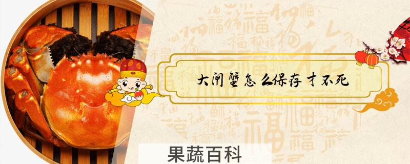 大闸蟹怎么保存才不死