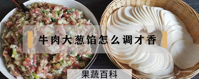 牛肉大葱馅怎么调才香
