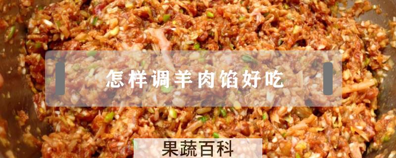 怎样调羊肉馅好吃