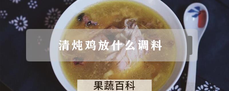 清炖鸡放什么调料