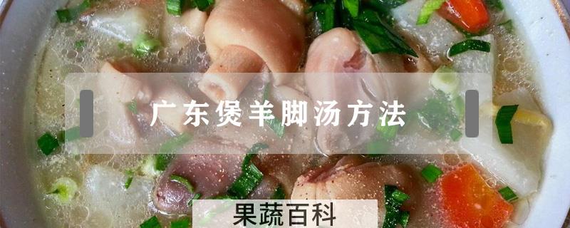 广东煲羊脚汤方法