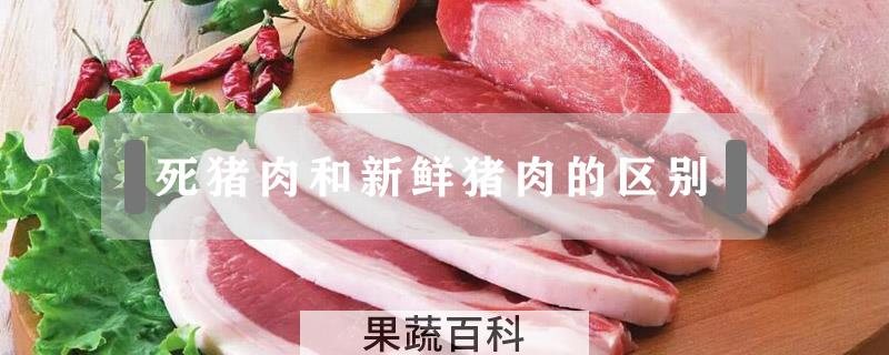 死猪肉和新鲜猪肉的区别