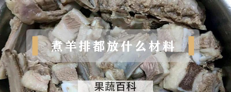 煮羊排都放什么材料