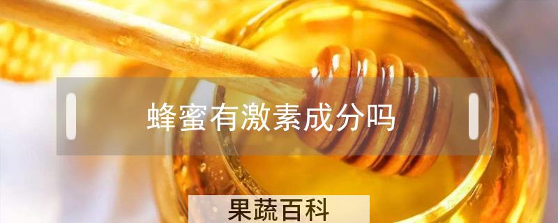 蜂蜜有激素成分吗