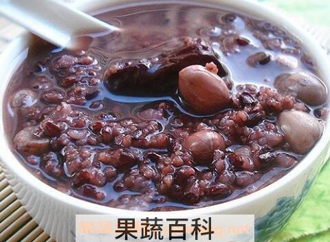 红枣花生黑米粥的功效与作用