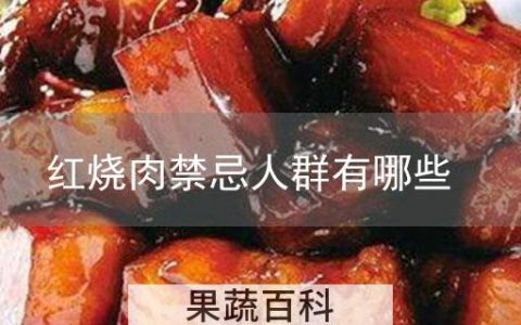 红烧肉禁忌人群有哪些