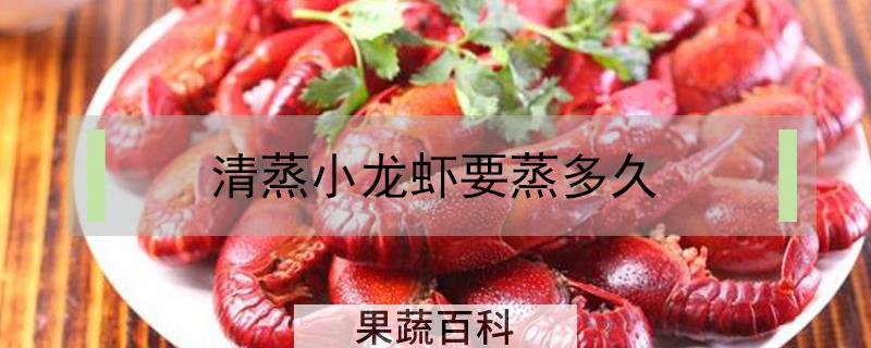 清蒸小龙虾要蒸多久