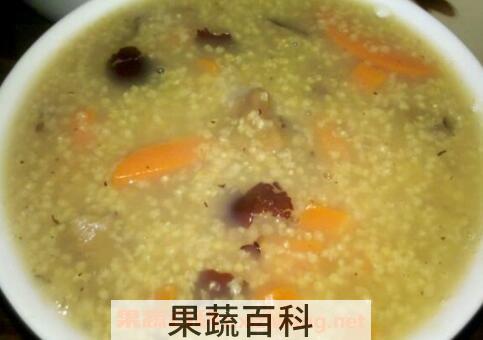 胡萝卜红枣小米粥的功效与作用