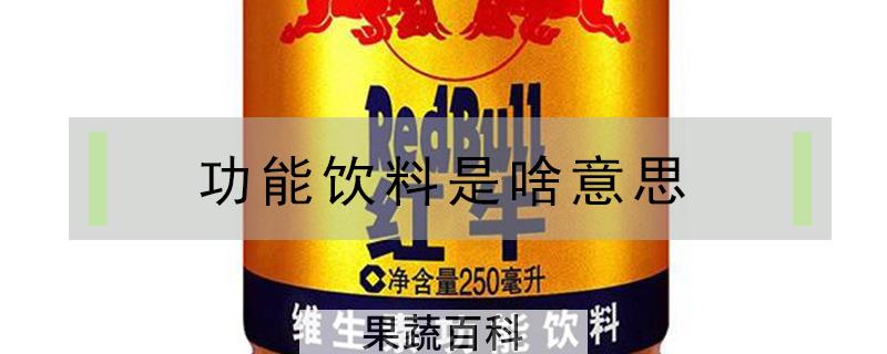 功能饮料是啥意思