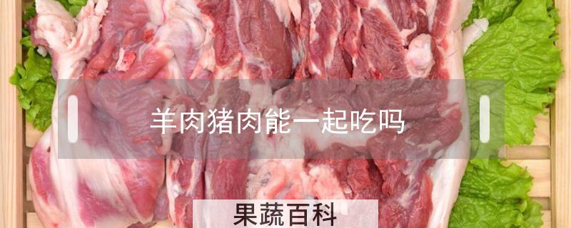 羊肉猪肉能一起吃吗