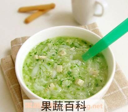 青菜蛋黄大米粥