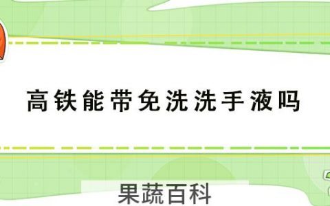 高铁能带免洗洗手液吗