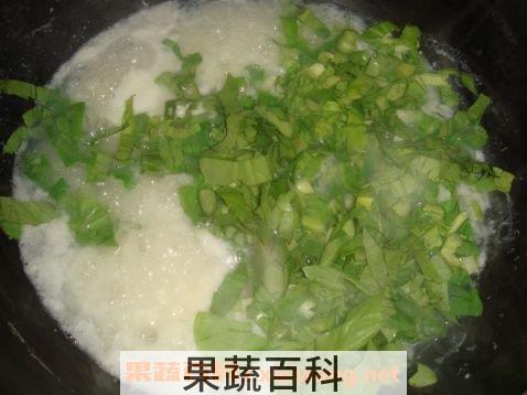 青菜鸡蛋粥