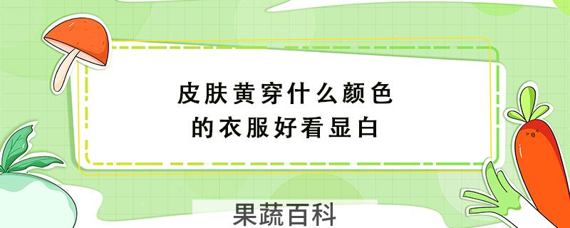 皮肤黄穿什么颜色的衣服好看显白