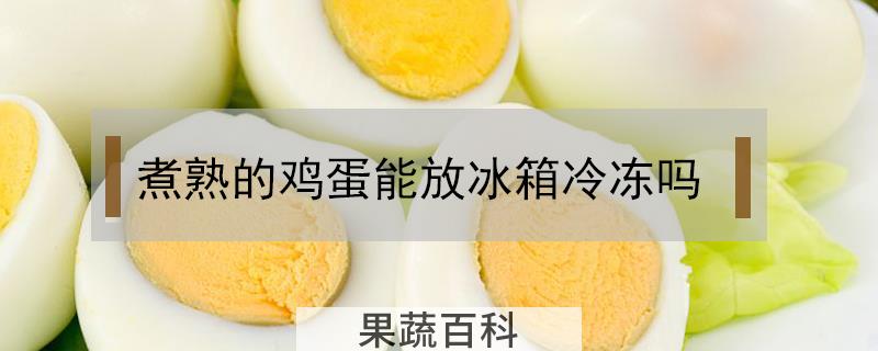 煮熟的鸡蛋能放冰箱冷冻吗