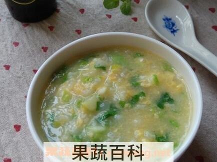 青菜鸡蛋粥的材料和做法步骤