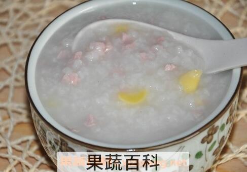 白果瘦肉粥的功效