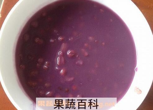 紫薯红豆粥的功效