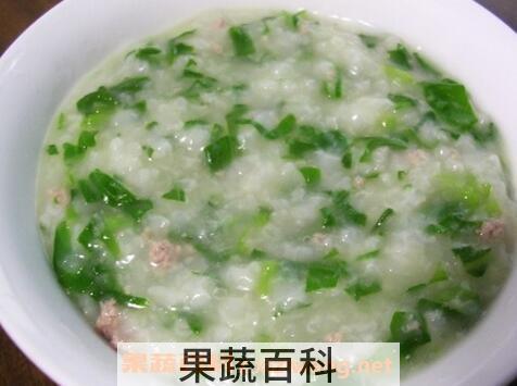 白菜瘦肉粥有什么功效