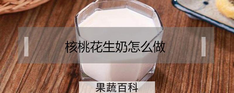核桃花生奶怎么做