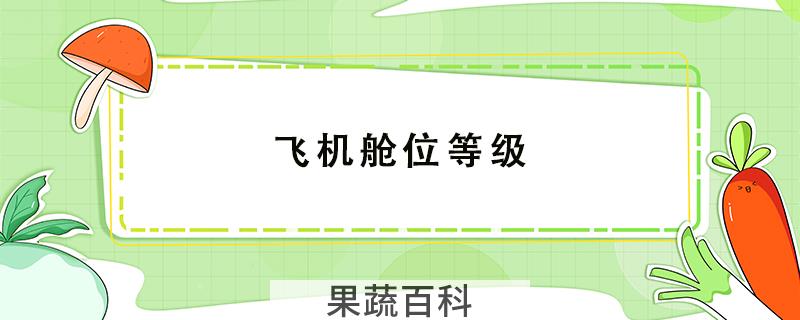 飞机舱位等级