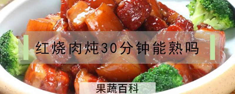 红烧肉炖30分钟能熟吗