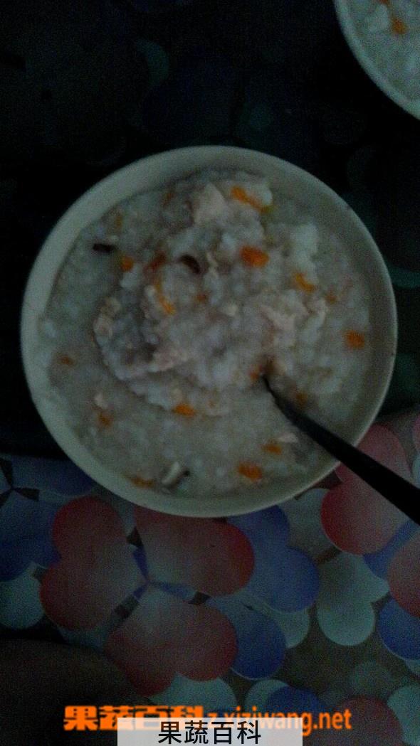 果蔬百科香菇鸡茸蔬菜粥