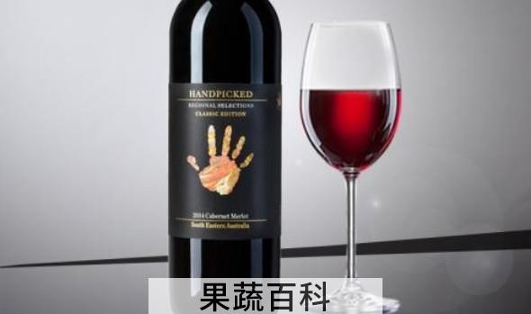 酒瓶上有个手掌的红酒